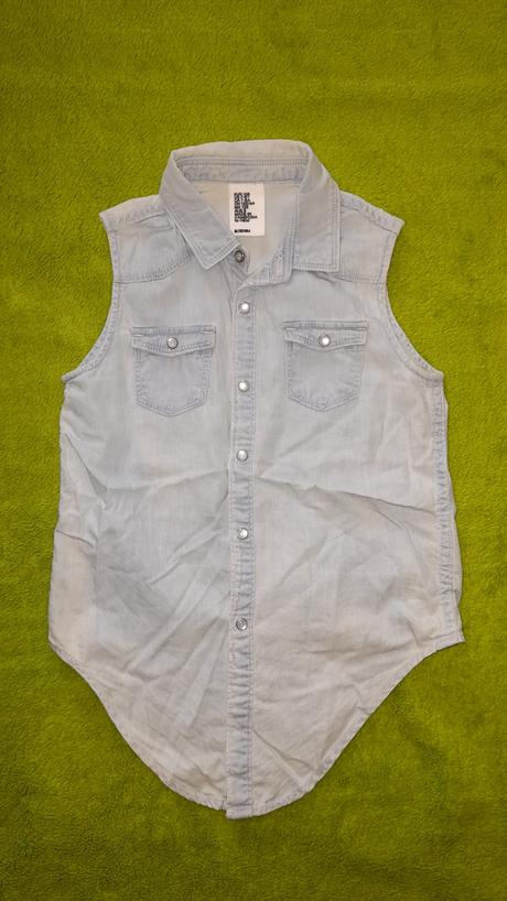 Riflová košeľa, h&m,128