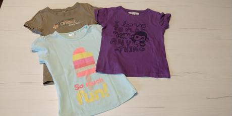 Tričká, krátky rukáv, dievča, veľ. 128, 128