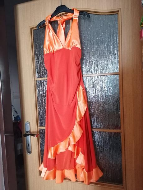 Oranžové šaty, velk. 46, 46