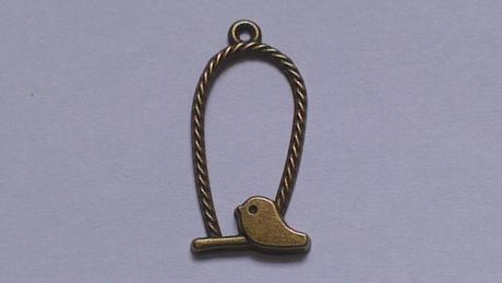 Prívesok vtáčik na húpačke 16x34mm, 