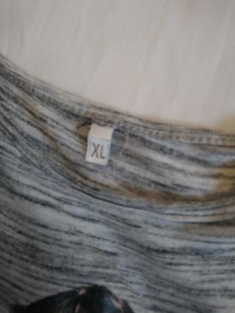 Dámsky elastický sivý top s motívom, mochino, l, l