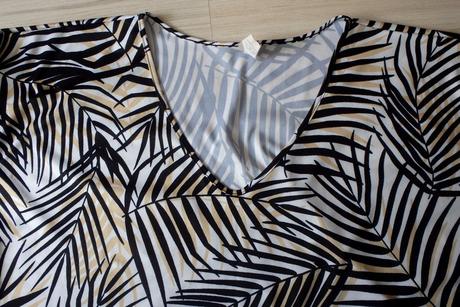 Voľná tunika/blúzka, hnedo/čierno/biela, v.2xl/3xl, xxl