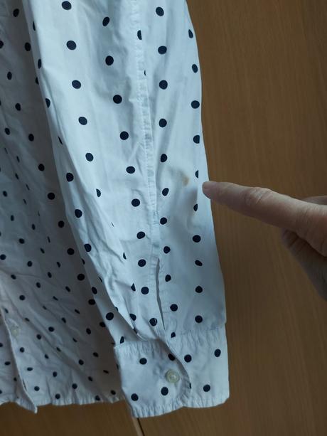 Biela bodkovaná košeľa, gap,xs