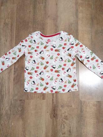 Vianocne tricko s dlhym rukavom primark vel.104, primark,104