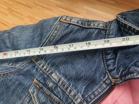 Zateplena podsita riflova bundicka, h&m,116