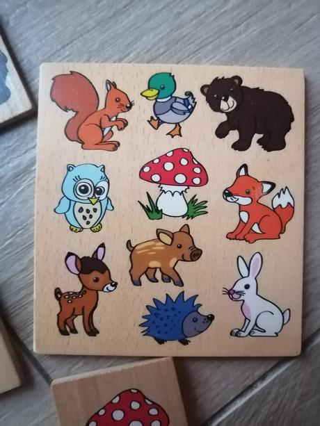 Drevené pexeso lesné zvieratká, 