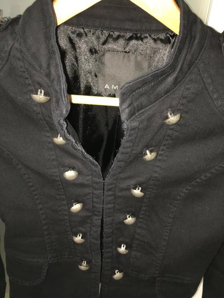 Čierne sako army štýl, amisu,xs