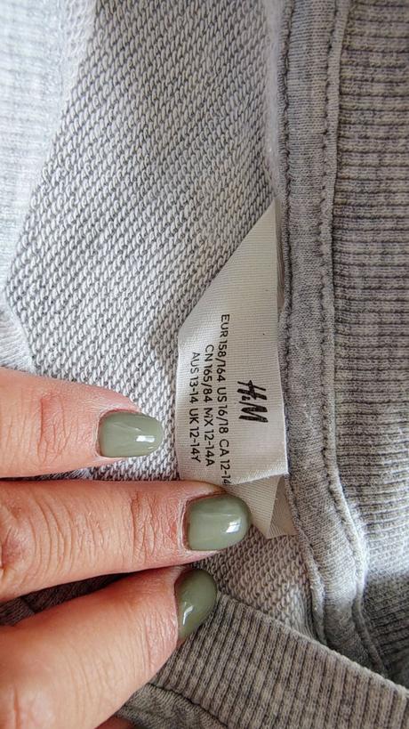 Mikina crop tenká, h&m,158