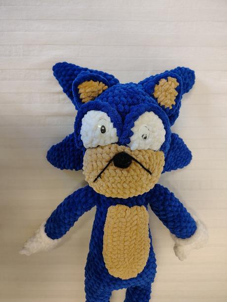 Zánovný veľký háčkovaný sonic, 54 cm, 