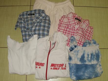 Balíček 6 vecí, mikina, tričká, blúzky, kraťasy, m