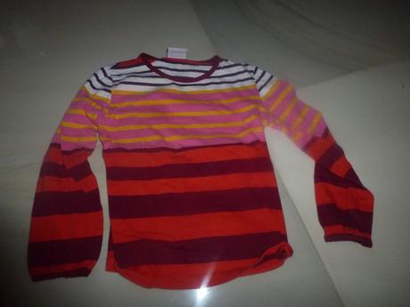 Pásikavé farebné tričko, topolino,128