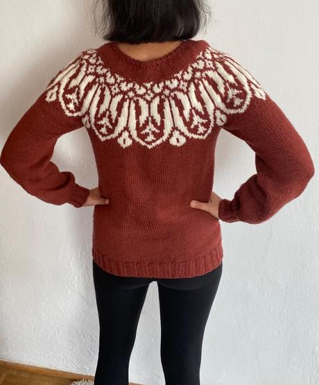 Vypletaný sveter z ovčej vlny, m