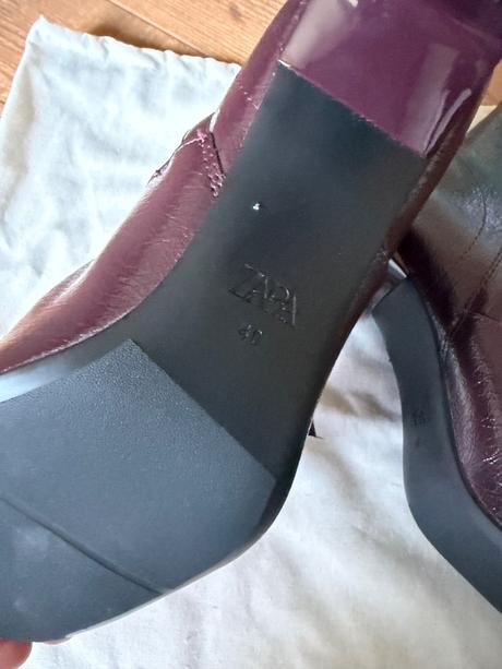 Zara ..bordovo hnede kotnikovw topanky, zara,40