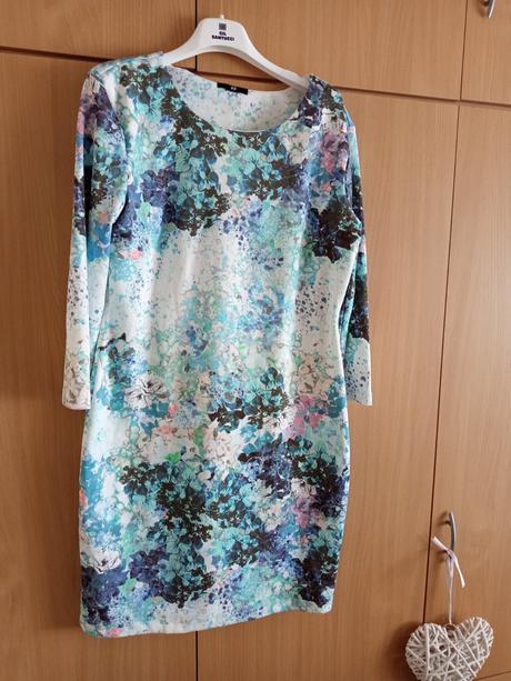 Modré kvetinové saty, h&m