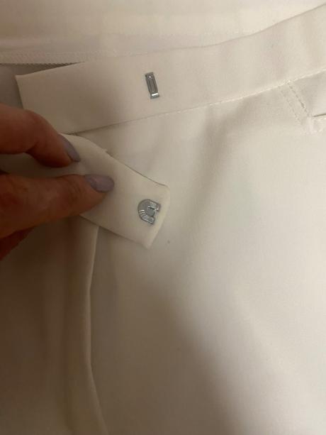Elegantne biele nohavice, xl