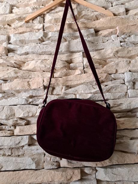 Semišová bordová kabelka reserved, reserved