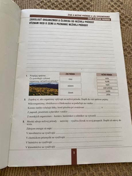 Pracovný zošit z biológie pre 8. ročník základných,