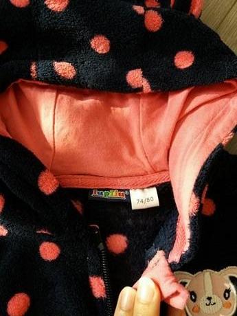 Bodkovaná fleesová mikina, lupilu,80