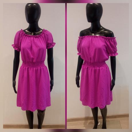 Dámske letné šaty ciklámenové, m