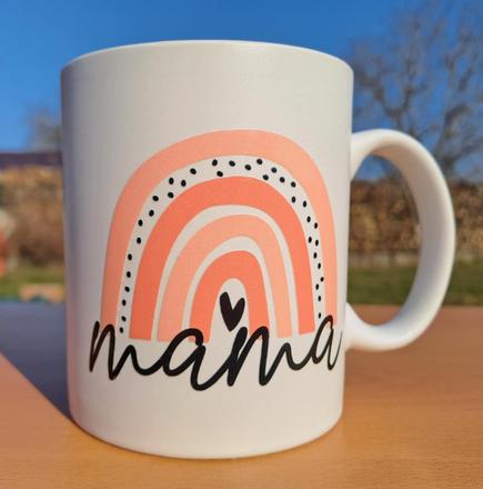 Keramický hrnček biely mama 350ml (h12),