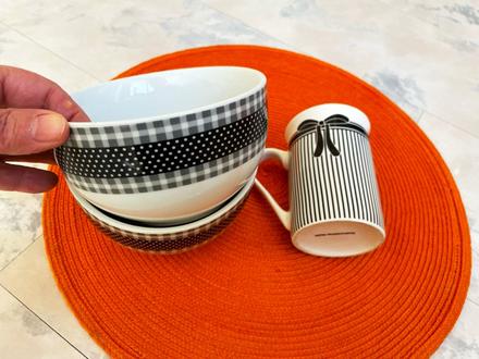 Porcelánové misky + hrnček 3 ks,