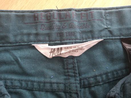 Tmavozelené nohavice h&m, h&m,92