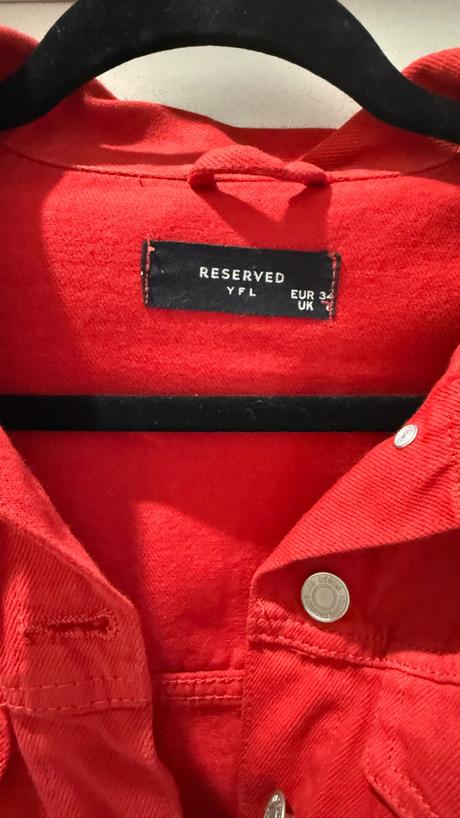 Červená rifľová bunda, reserved,34