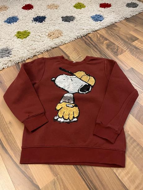 2x mikinka snoopy, h&m,128