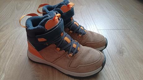 Detské vyššie turistické topánky, quechua,35