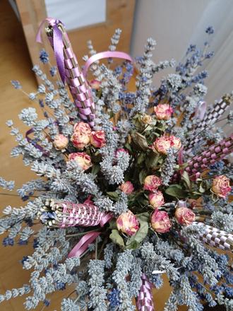 Bylinná kytica "ružová záhrada",