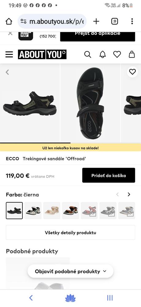 Sandálky ecco, ecco,34