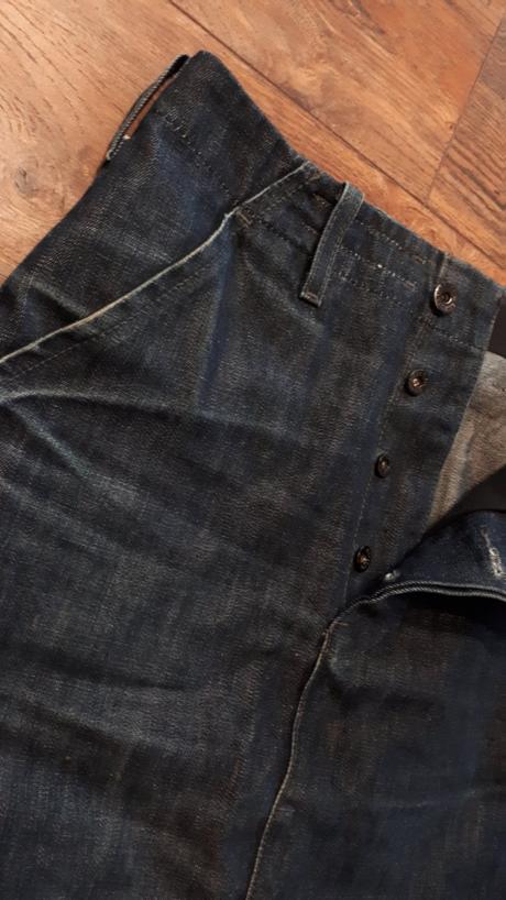 Riflová dlhá sukna s vysokym pasom levis vel 34/36, levis,36