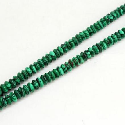 Malachit rondelkovýž 6x3 mm, 