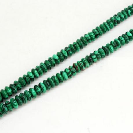 Malachit rondelkovýž 6x3 mm, 