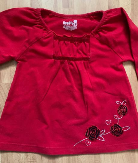 Healthtex červené tričko s dlhým rukávom, 98