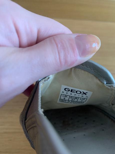 Geox béžové kožené mokasiny 37, geox,37