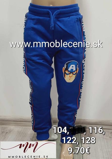 Tepláky avengers, disney,104 / 116 / 122 / 128