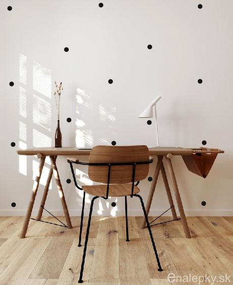 Nálepky na stenu - guličky 9 cm priemer - 42 ks,