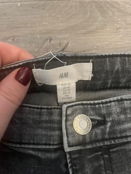 Šedé jeans, h&m,42