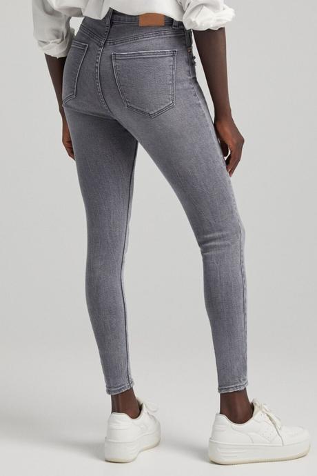 High waisted skinny džínsy, bershka,s