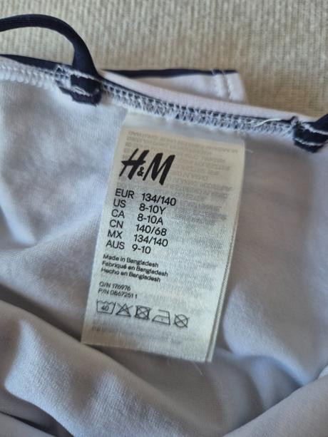 Dievčenské jednodielne plavky, h&m,140