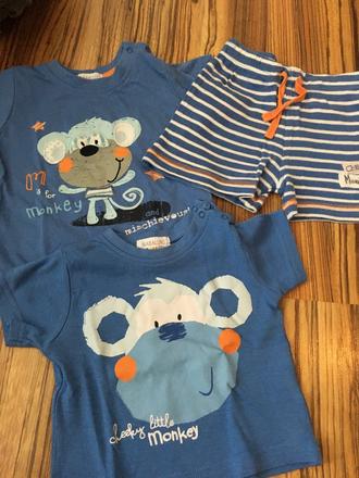 Súprava tričiek ao šortkami babaluno, babaluno,74