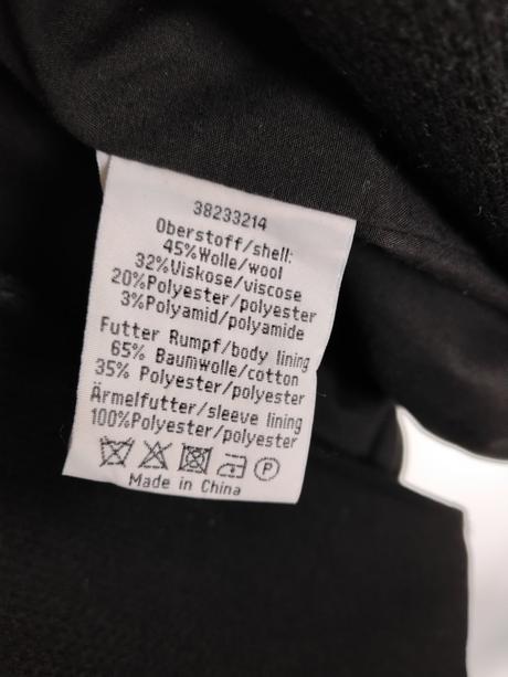 Vlnený kabát dreimaster s, s