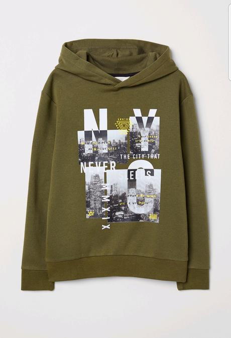 Tepláková bunda s kapucňou 146/152, h&m,146