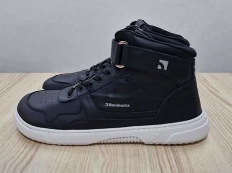 Zing - high top - black & white leather 44, be lenka,44