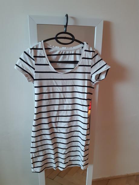 Pruzkovane predĺžené tričko, xs