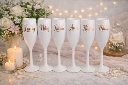Svadobné poháre s vlastným textom, 