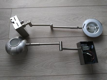 2x lampy na čítanie na stenu globo,