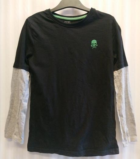 Chlapčenské čierno sivé tričko, f&f, 134-140, f&f,140