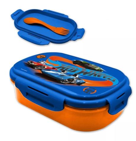 Desiatový box + príbor hot wheels - skladom, 